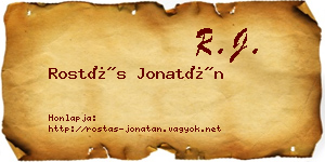 Rostás Jonatán névjegykártya